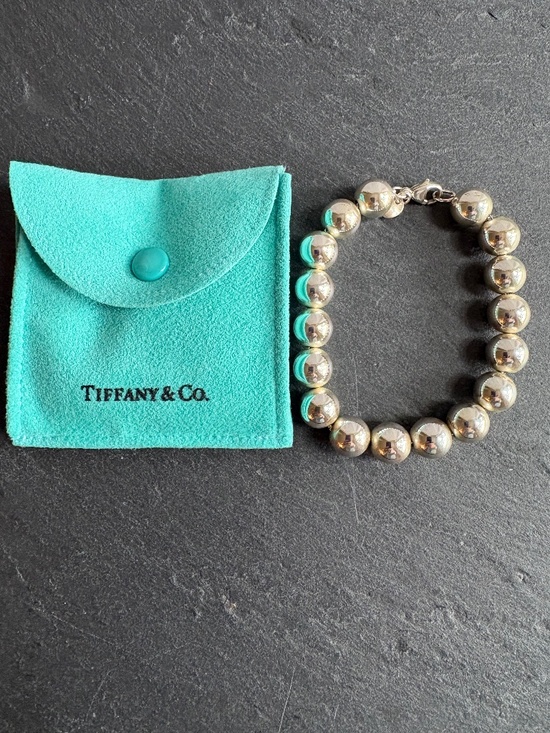Tiffany & Co. Jewelry - Pristine Tiffany & Co. 10mm Sterling Silver Ball Bead Bracelet Vintage HardWear